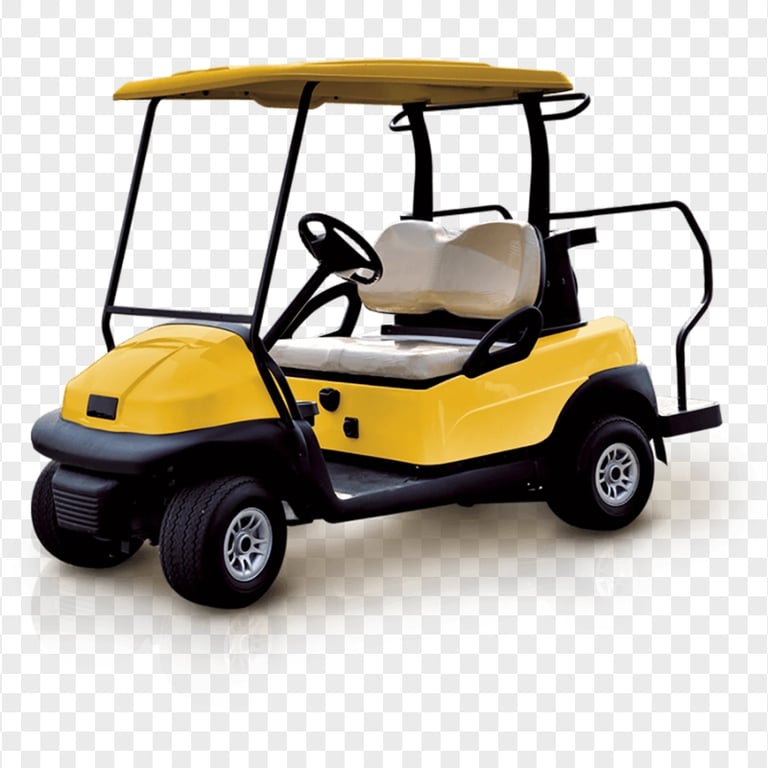 Yellow Electric Golf Buggy Cart