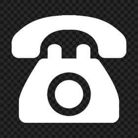 White Old Telephone Phone Icon HD PNG