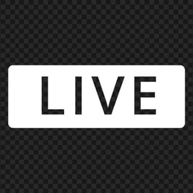 HD White Outline Instagram Live Button PNG