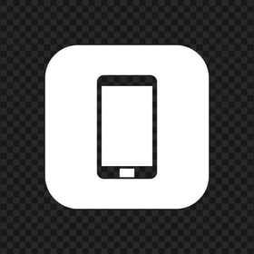 HD White Square Modern Smartphone Icon Transparent PNG