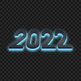 HD Black & Blue Light 2022 Text PNG