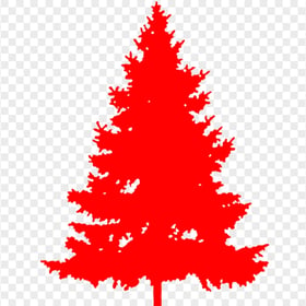 HD Real Red Christmas Tree Palm Silhouette PNG