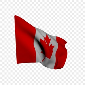 Illustration Waving Canadian Flag Transparent Background