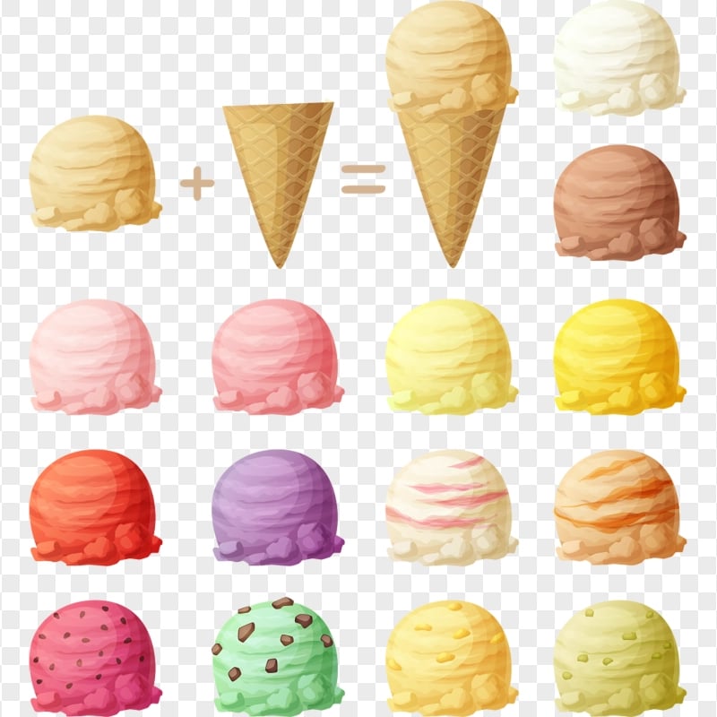 Cartoon Ice Cream Game Elements PNG Image