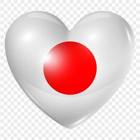 HD Japan Flag Heart Shape PNG