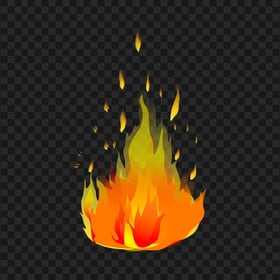 Vector Cartoon Illustration Camp Fire PNG