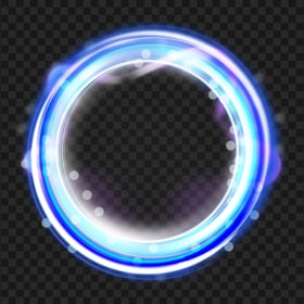 HD Blue Luminous Glowing Light Circle Ring PNG