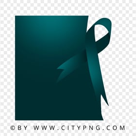 Ovarian Cancer Design Template With Ribbon Image PNG