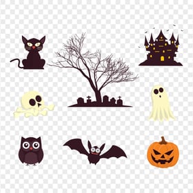Halloween Elements Items Cartoon Illustration HD PNG