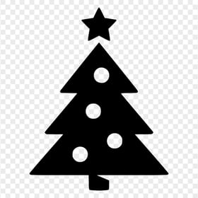 HD Cool Black Christmas Tree Icon PNG