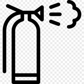 Black Outline Fire Extinguishers Icon PNG