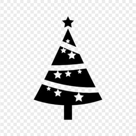 HD Modern Black Christmas Tree Icon PNG