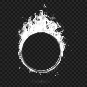 HD Ring Of White Fire Circle PNG