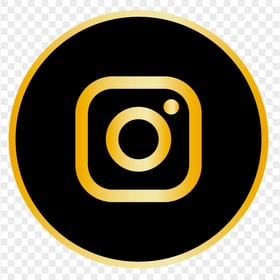 Luxury Round Golden Yellow Instagram Logo Icon | Citypng