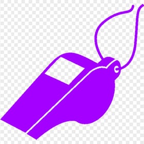 Purple Football Referee Whistle Icon Transparent Background