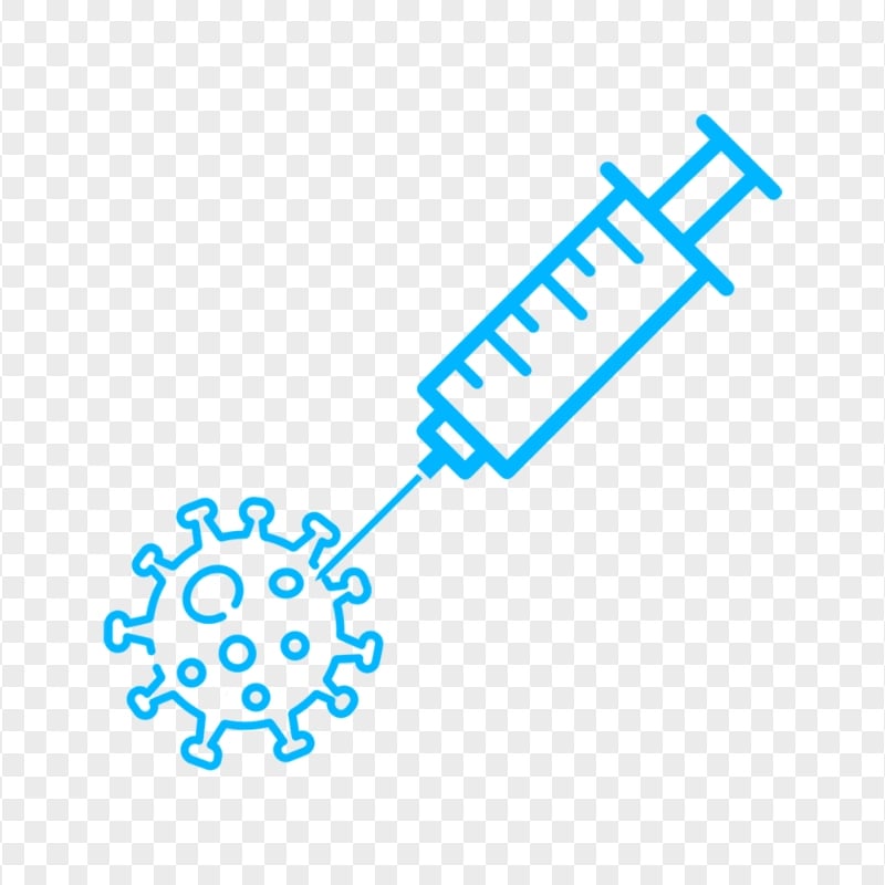 Blue Covid Vaccine Icon PNG