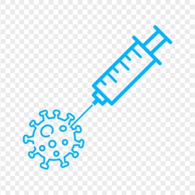 Blue Covid Vaccine Icon PNG