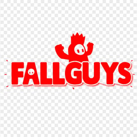 HD Fall Guys Red Logo With Character PNG