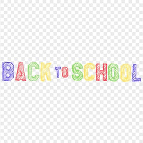 PNG Back To School Colorful Text