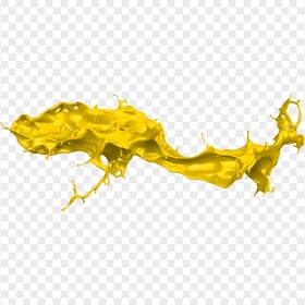 HD Yellow Liquid Paint Splash PNG