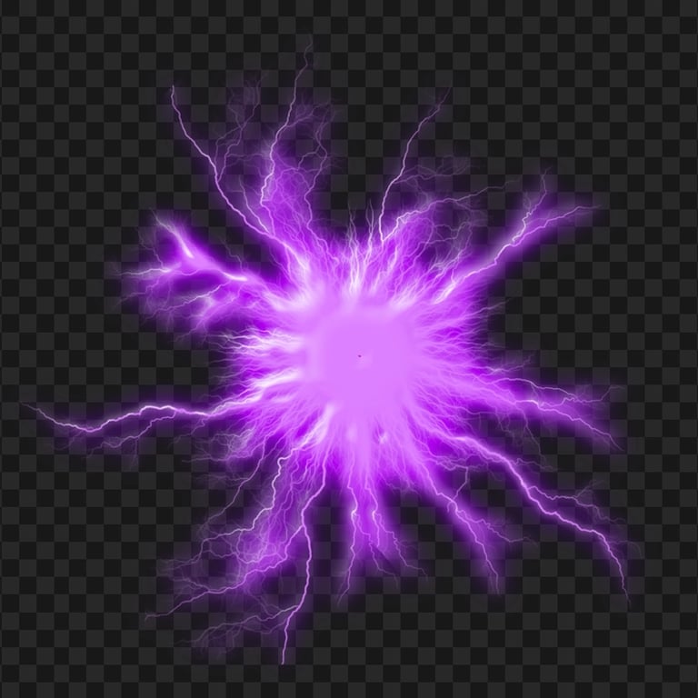 Transparent HD Glowing Purple Energy Ball