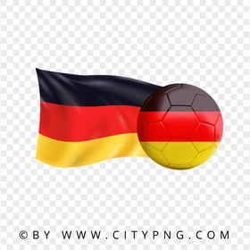 HD Germany Flag With Soccer Football Ball PNG