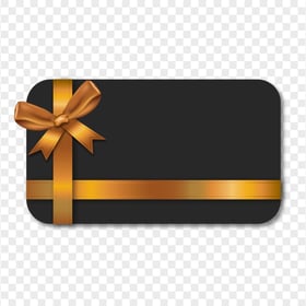 HD Black & Gold Gift Card Voucher Coupon Template PNG