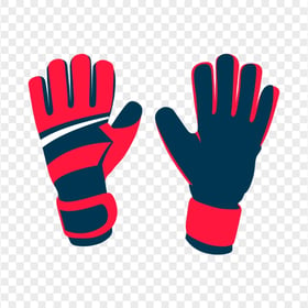 Red & Blue Clipart Goalkeeper Gloves HD PNG