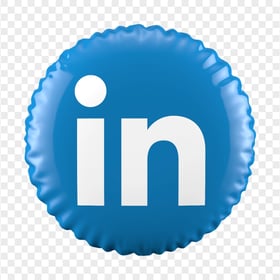 HD Linkedin IN Blue Balloon Icon Symbol PNG