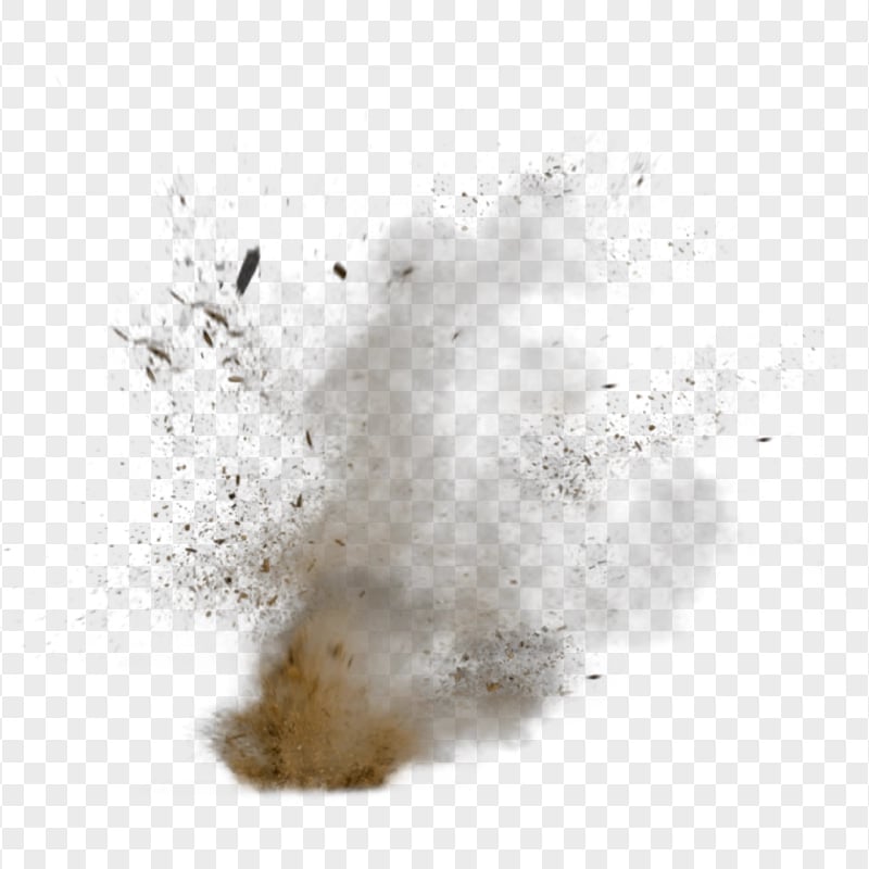 Sand Dust Explode Explosion Effect with Smoke