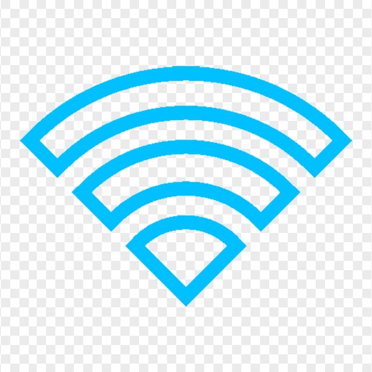 Download Wifi Blue Outline Logo Icon Symbol PNG