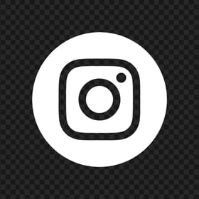 HD White Instagram Round Logo Icon PNG