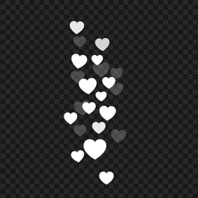 HD White Floating Hearts PNG