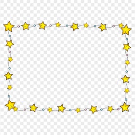 HD Yellow Clipart Stars Frame Transparent Background