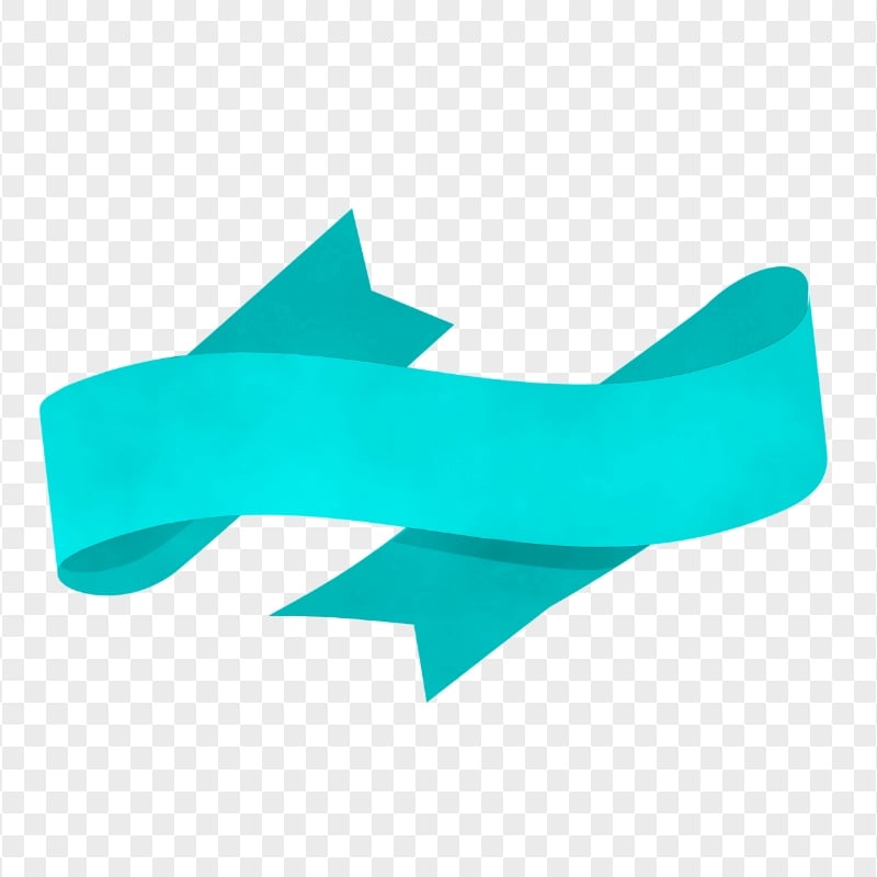 HD Blue Turquoise Zigzag Ribbon PNG