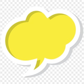Creative Modern Design Yellow Thought Bubble