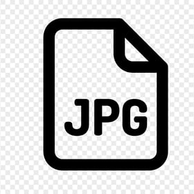 Black Icon Of JPG File PNG