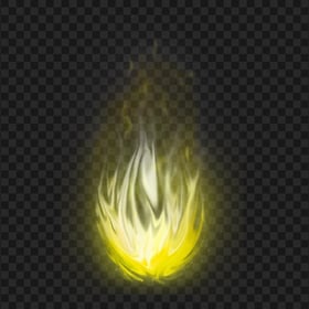 Yellow Flame Rocket PNG