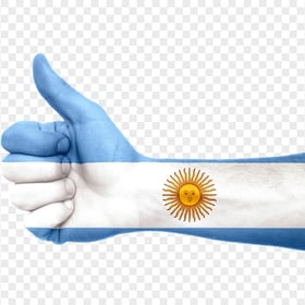 HD Argentina Thumbs Up Flag PNG