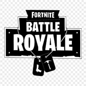 HD Black & White Fortnite Battle Royale Logo PNG