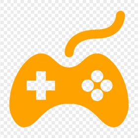 Joystick Game Controller Orange Icon Download PNG