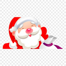 Vector Cartoon Santa Claus Smiling Face PNG