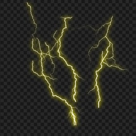 PNG Yellow Thunder Lightning Effect