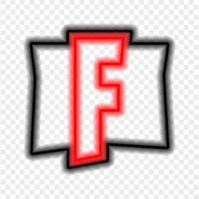 HD Cool Fortnite Red & Black Neon F Logo Letter PNG