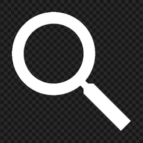 White Search Icon Button PNG IMG