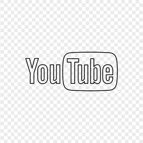 HD Black Outline Youtube YT Logo PNG