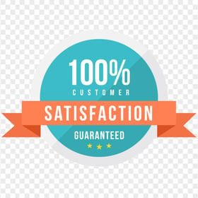 100% Customer Satisfaction Guaranteed Vector Badge