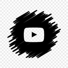 HD Aesthetic Youtube YT Black Outline Logo Symbol Sign Icon PNG