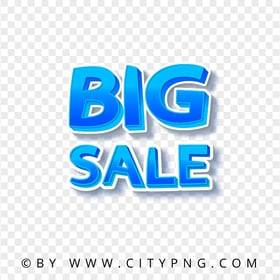 HD Big Sale Comic Blue Logo Transparent PNG