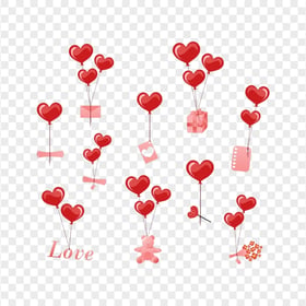 HD Valentines Items Pattern Background PNG